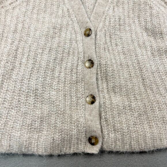 Sézane Basile Cardigan Sweater XS Light Beige Wool Alpaca Oversized - Picture 7 of 13